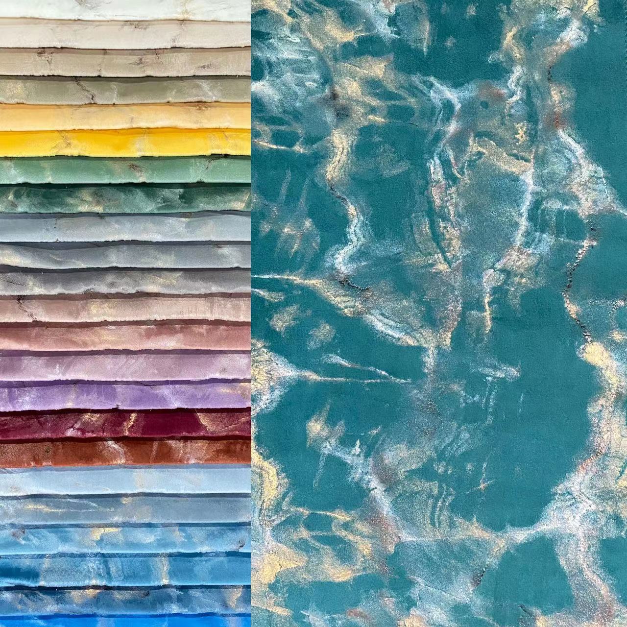 Foil Bronzing Curtain 100% Polyester Holland Velvet